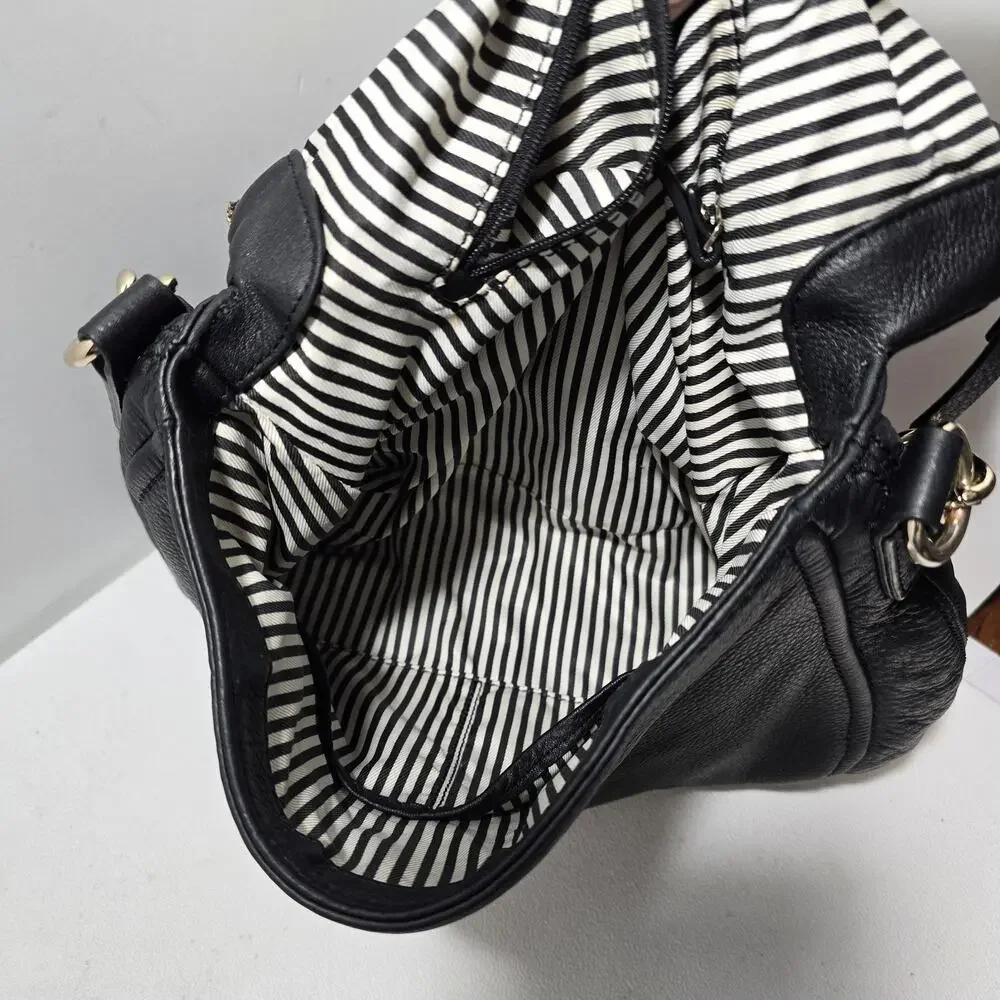 Kate Spade New York Cobble Hill Black Pebbled Leather Shoulder Bag Chain Strap